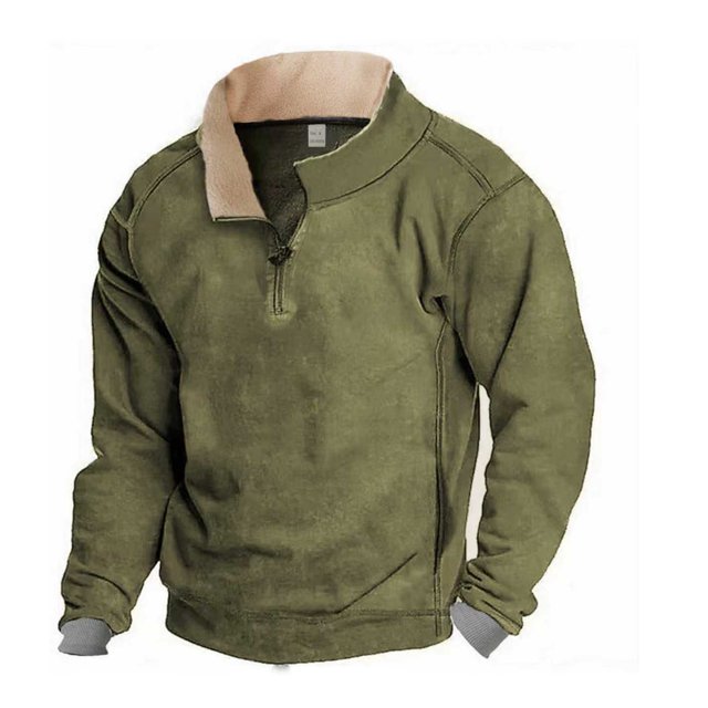 Seeotter Men Quarter Zip Up Pullover Lightweight Mock Neck Sweatshirt Casual Active Long Sleeve Shirt