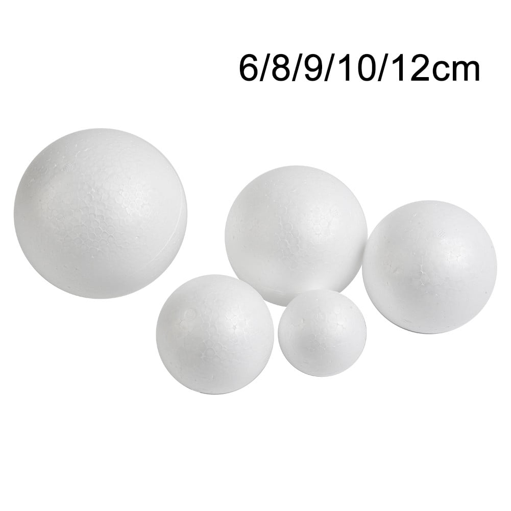 Boule De Polystyrène En Mousse Blanche Pour Bricolage, Fournitures De Décoration De Fête De Noël, Cadeaux Chauds, 10CM 12CM 15CM