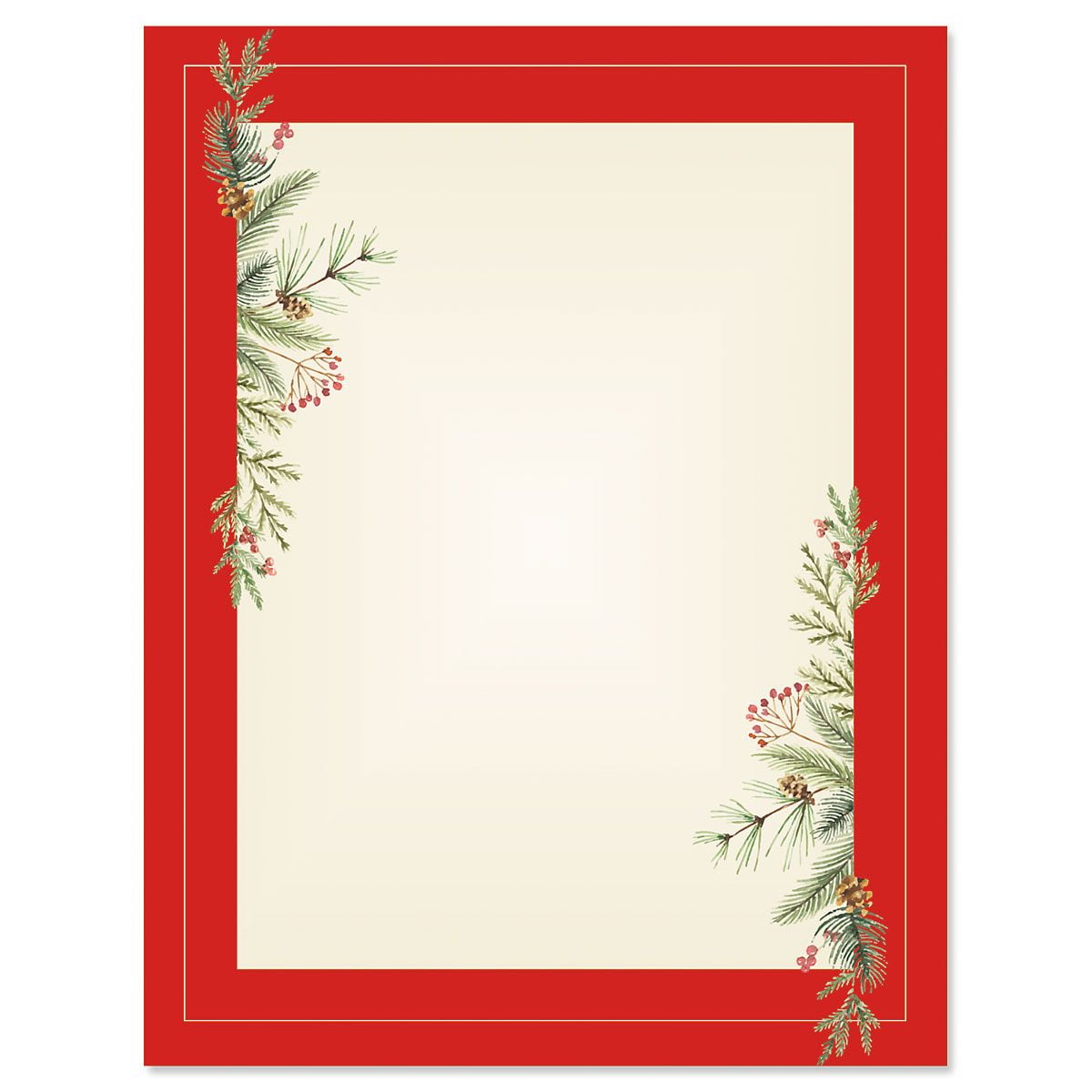 Delicate Filigree Christmas Letter Papers Set of 25 Christmas