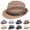 Beige, variant on SmartBy Men Fedora Wide Brim Mesh Spring Summer Pure Color Low-profile Sunshade Hat for Outdoor