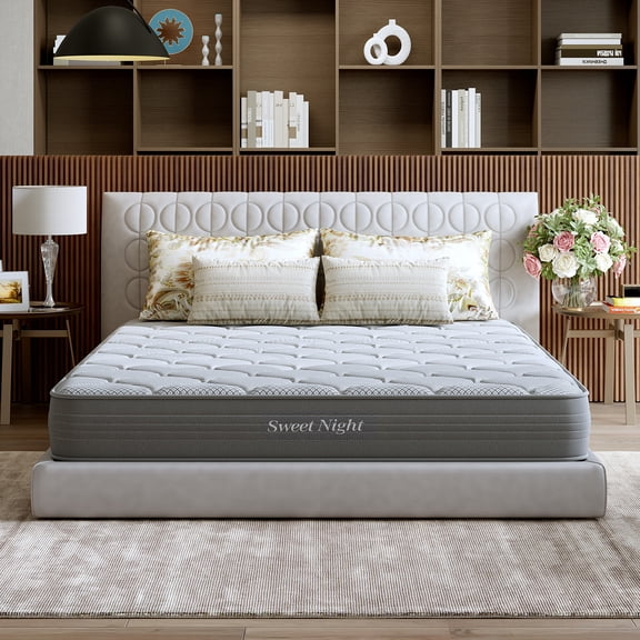 Sweetnight Medium Gel Memory Foam Hybrid Queeen Mattresses 12", CertiPUR-US, OEKO-TEX Certified