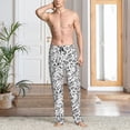 thumbnail image 4 of Salouo winter Ski Element Print Pajama Pants for Men, Lounge Pants Elastic Waistband Casual Men's sleepwear Loungewear Sleep Pajama Pant -Medium, 4 of 7