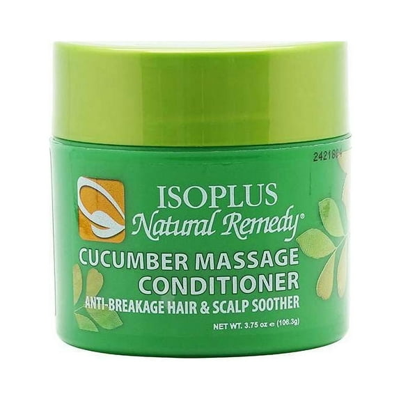 Isoplus Natural Remedy Cucumber Massage Conditioner Anti-Breakage Hair & Scalp Soother 4 Oz.,Pack of 2