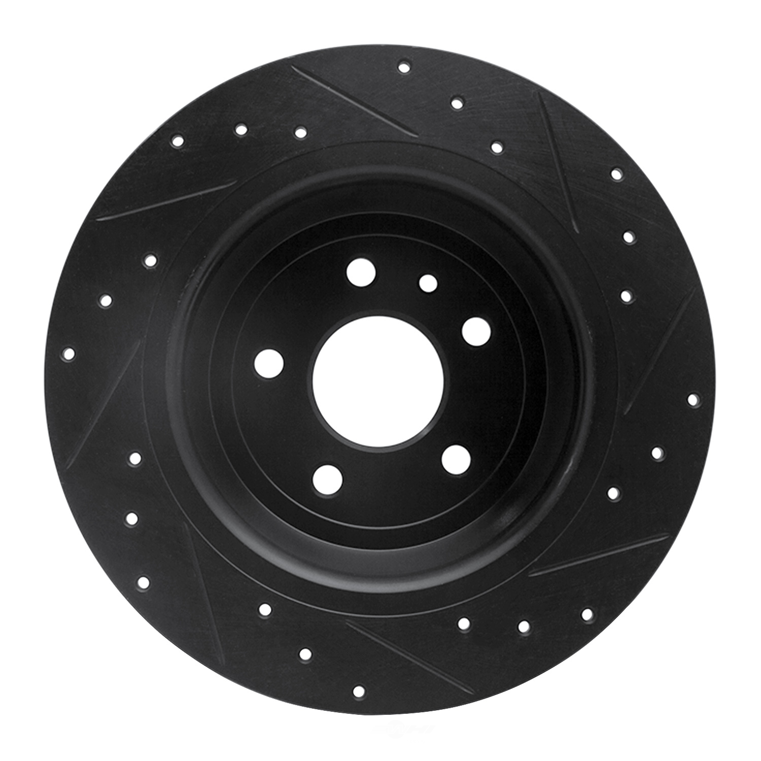 Dynamic Friction Company 633-54072L DFC Brake Rotor - Drilled And Slotted - Black