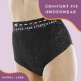 thumbnail image 5 of Wearever Women's Lovely Lace Regular Absorbency Incontinence Underwear, 3-Pack, 5 of 11