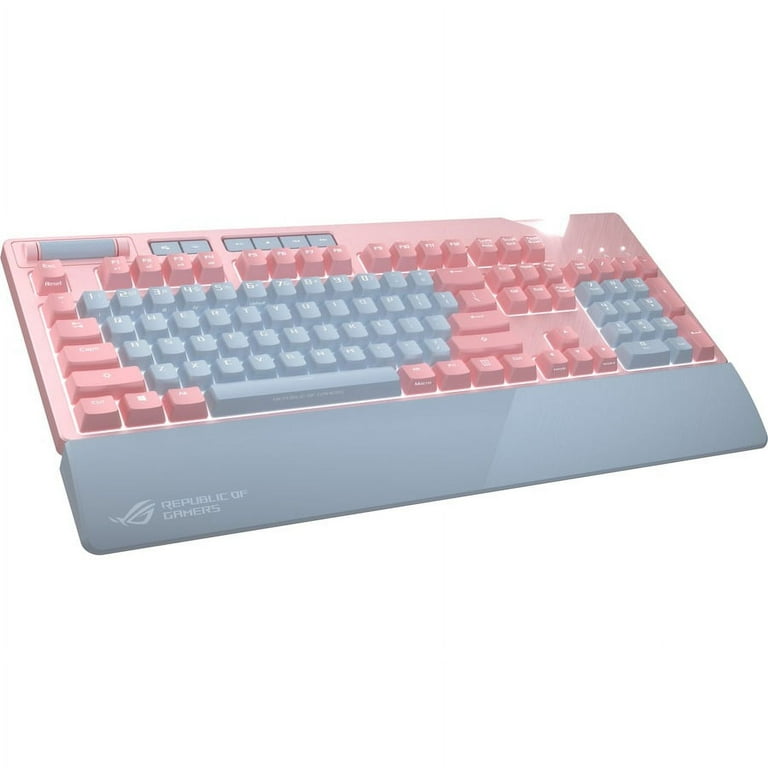 Asus ROG Strix Flare PNK LTD Gaming Keyboard - Cable Connectivity - USB  Interface Multimedia, Volume Control Hot Key(s) - Windows - Mechanical  Keyswitch - Pink, Gray 