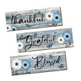 thumbnail image 5 of WLPZXP 3Pcs Rustic Wooden Sign Daisy Wall Art Farmhouse Wall Decor Sign for Office Work Blue White, 5 of 9