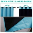 thumbnail image 7 of NICETOWN Insulated 100% Blackout Curtains, Noise Reducing Performance Drapes with Black Lining, Full Light Blocking Draperies for Overnight Shift Worker (Light Blue, 1 Pair, 52 inches x 95 inches), 7 of 7