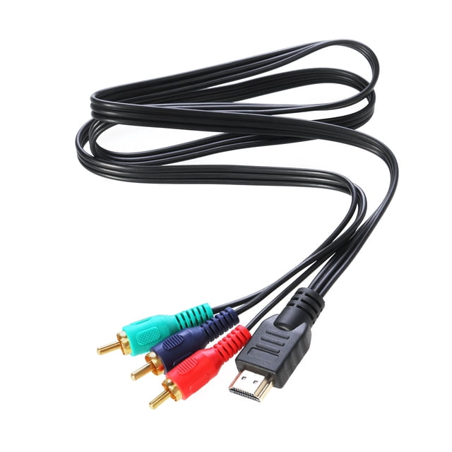 LIFKOME Component AV Cable to 3- Convert Cable Black PVC Audio Video Component Conversion 1Set