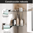 thumbnail image 5 of Organizador Baño Repisas Esquineras De Vidrio 6 Pz, 5 of 5