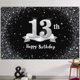 thumbnail image 1 of Hamigar Fondo De Cartel De Feliz Cumpleaños Número 17 De 6 X 4 Pies, Decoraciones De Cumpleaños De 17 Años, Suministros Para Fiestas Para Niñas Y Niños, Negro Plateado, 1 of 5