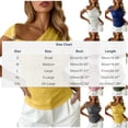 thumbnail image 7 of Pounoo Womens One Shoulder Tops Asymmetrical Solid Color Blouses Casual Slim Fit Lightweight Soft Comfy Party Wear Shirts Gift, 7 of 7