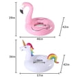 thumbnail image 5 of Flotadores inflables para piscina FinduWill Flamingo Unicorn, 42 pulgadas, paquete de 2, 5 of 5