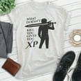 thumbnail image 2 of What Doesn't Kill You Gives You XP Shirt, Unisex Women's Men's Shirt, RPG Gaming Tee, Fantasy Gamer Tee, Heather Ash, XX-Large, 2 of 6
