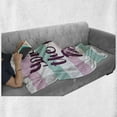thumbnail image 6 of Best Friend Soft Flannel Fleece Throw Blanket, Handwritten Bold Inscription on a Stripey Background, Cozy Plush for Indoor and Outdoor Use, 50" x 70", Baby Pink Pale Seafoam, by Ambesonne, 6 of 6