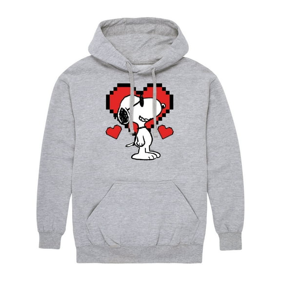 Peanuts - Cool Snoopy Pixel Hearts - Men's Pullover Hoodie