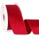 thumbnail image 1 of Cinta decorativa Ribbli, terciopelo rojo, satén, 6,35 cm, 9 m, 1 of 4