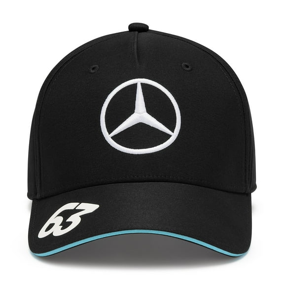 Mercedes AMG Petronas F1 2024 George Russell Adult Baseball Hat Black