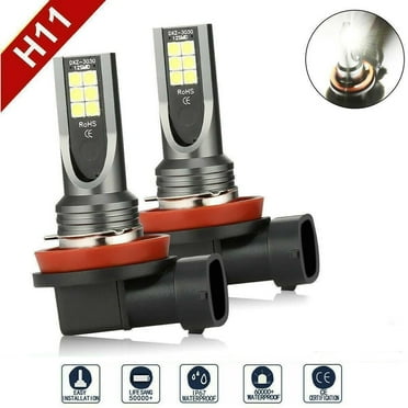 2Pcs H11 LED Headlight Kits 110W 20000LM Light Bulbs 6000K Driving for DRL Lamp