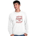 thumbnail image 3 of Your Game Is Over Saying Cute Gamer Men's Big & Tall Long Sleeve Graphic Tee Brisco Brands 2X, 3 of 5