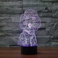 thumbnail image 3 of YSITIAN Poodle Lamps for Girls Room Animal Toys 3D Illusion Night Light Smart Touch Lamp, Creative RGB Led, Christmas Birthday Decorations Gifts YT02-188, 3 of 7