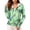 Green, variant on UPF 50+ Sun Protection Hoodie for Women - Tropical Palm Print Long Sleeve Zip Up Jacket with Thumbholes & Pockets, Lightweight Active Rash Guard Saffron S