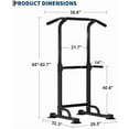thumbnail image 3 of Yesurprise Power Tower - Pull Up & Dip Station for Home Gym Heavy Duty 330Lbs Free Standing Workout Equipment With Adjustable Height 65"-82.7" Multi-Grip Bars for Chin-Ups Push-Ups Leg Raises, 3 of 7