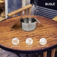 thumbnail image 6 of Stainless Steel Windproof Simple Silver Ashtray with Bamboo Lid for outdoor indoor outside patio office home outside, 6 of 10
