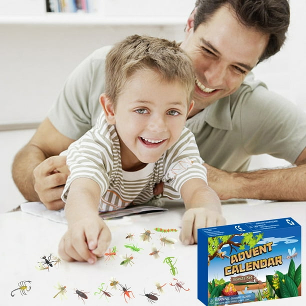 Adornos navideños, adornos navideños, regalos navideños, caja de adviento con cuenta regresiva de 24 días, calendario navideño de juguetes para niños, regalo, joyas navideñas