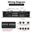 thumbnail image 4 of Power Amplifier High-Power Power Amplifier Car Power Amplifier 12V 4 Channel High Power Aluminum Alloy Car Audio Amplifier Black, 4 of 5