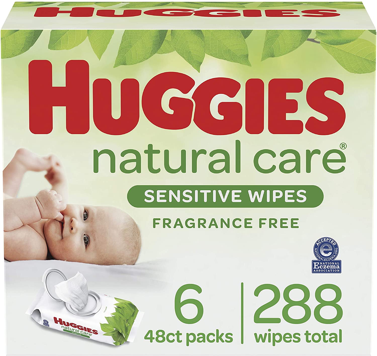 Baby Wipes, Huggies Natural Care Sensitive Baby Diaper Wipes, Unscented