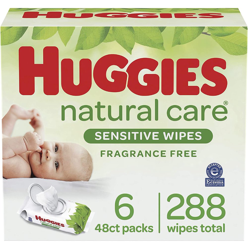 Baby Wipes, Huggies Natural Care Sensitive Baby Diaper Wipes, Unscented