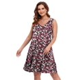 thumbnail image 2 of Vestido de verano BELAROI para mujer, talla grande, casual, cuello en V, estampado floral, holgado, sin mangas, camisa sin mangas, funda de playa con bolsillos (2 x, Flower96), 2 of 6