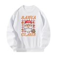 thumbnail image 4 of Sudadera con cuello redondo para mujer, jersey de Papá Noel, elegante jersey navideño, ropa de otoño, Tops para primavera, viajes, trabajo, compras , l Blanco Yinane Sudadera Mujer, 4 of 8