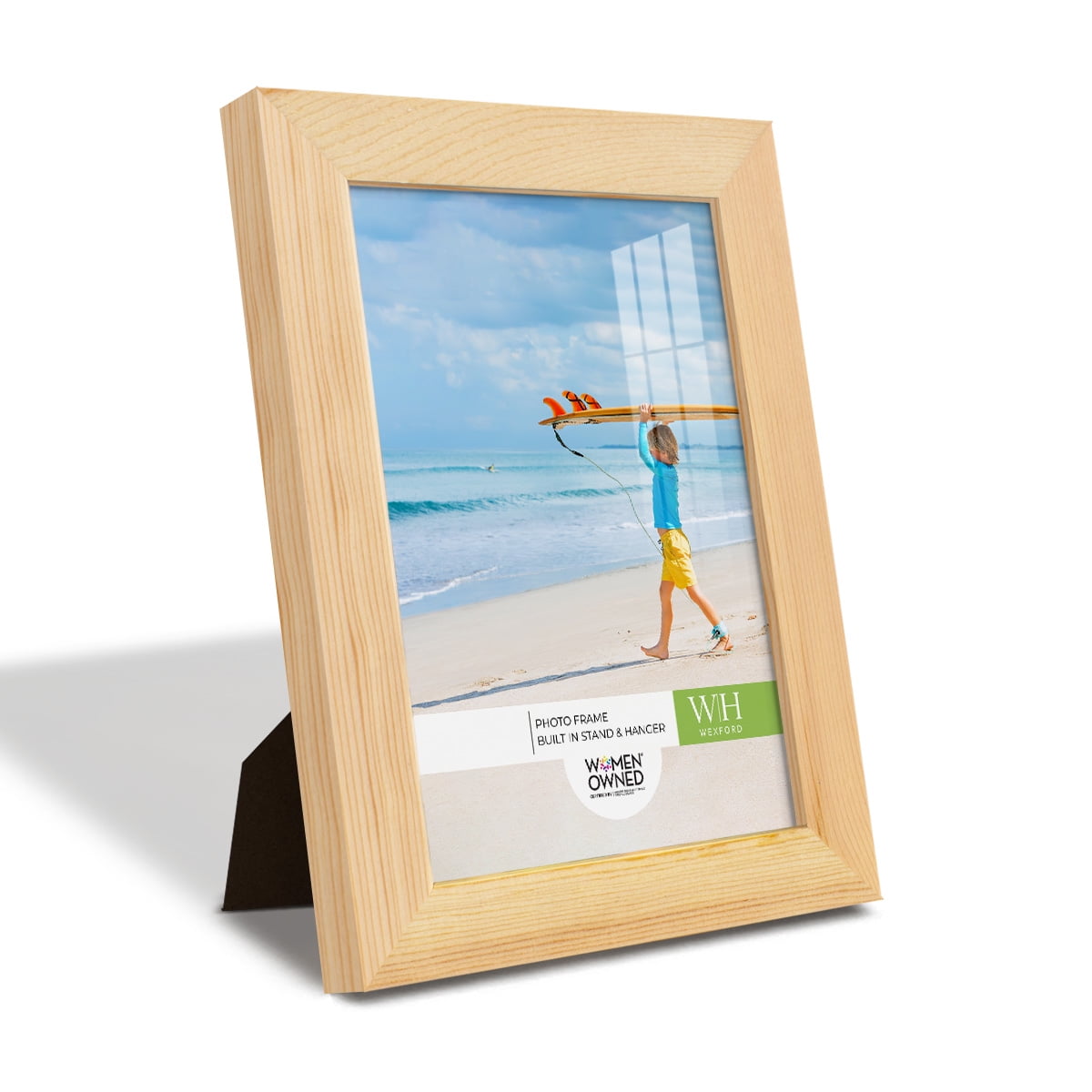 Woodgrain 5 in. x 7 in. Natural Wood Picture Frame Set (Set of 4)