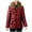 Red, variant on Women's Warm Coats Fashion Casual Solid Color Warm Long Sleeve Black Winter Clothing Coats Jackets (XL)