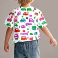 thumbnail image 4 of WRKEKC Boys Summer T-Shirts, Casual T-Shirts for Boys, Boys and Girls Trendy Cute Printed Round-Neck Comfortable Short Sleeve Blouse Casual Loose T-shirt Tops, 4 of 6
