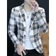thumbnail image 2 of Blazer de corte entallado y fino para hombre, chaqueta de vestir de un solo pecho para negocios, traje de verano para hombre, estilo coreano original de alta calidad 2024, 2 of 5