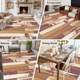 thumbnail image 5 of 5'x8' Area Rugs, Brown Beige Indoor Outdoor Area Rug for Living Room Bedroom, Vintage Farmhouse Shabby Wooden Grain Washable Bathroom Rugs Kitchen Floor Carpet Mats Home Decor Aesthetic, 5 of 8