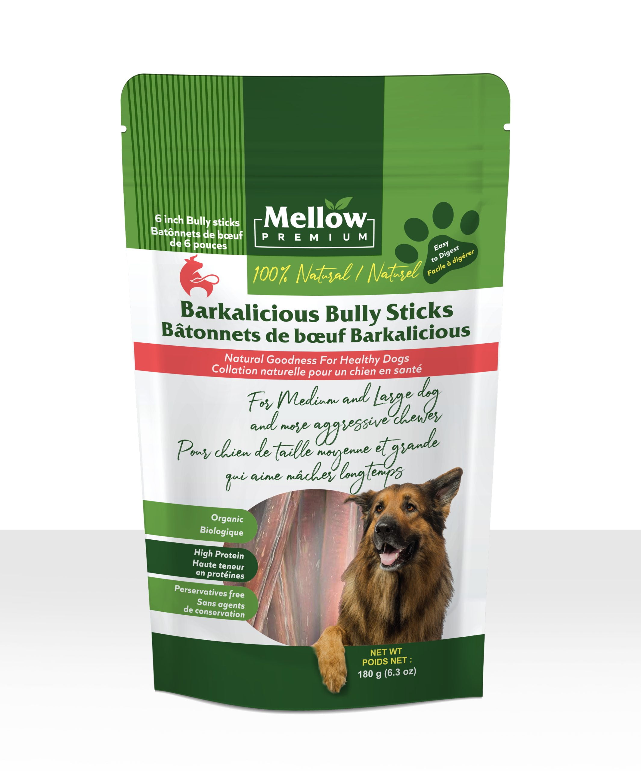 Mellow Premium Barkalicious Bully Sticks For Aggressive Chewer Walmart