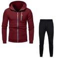 thumbnail image 3 of Akiihool Sweatpant Sets Men Men's 2 Piece Tracksuits Casual Long Sleeve Sweatsuits Suit Set Sports Outfit (Red,M), 3 of 4