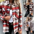 thumbnail image 2 of 2023 Otoño e Invierno camisa nueva de lana para mujer chaqueta a cuadros de manga larga, 2 of 4
