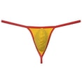 thumbnail image 4 of Botmois 5 PACK Men's Cheeky Micro Thongs Contoured Pouch Tangas Underwear Sexy Stringkini Bottoms Low-rise String Briefs Underpants Lingerie Panties 5RU XL, 4 of 4