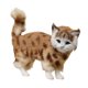 thumbnail image 2 of Figura de gato de simulación, modelo de animal de peluche, coleccionable, decorativo, para casa. Amarillo Marrón, 2 of 9