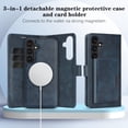 thumbnail image 2 of Dteck for Samsung Galaxy S25 Plus Case Detachable Wallet Case with Card Holder, 3 in 1 PU Leather Flip Folio with RFID Blocking Stand Shockproof Phone Cover 6.7",Blue, 2 of 7