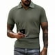 thumbnail image 3 of Camisa informal de manga corta y cuello para hombre: lisa, deportiva, para la playa, para el día a día, 3 of 4