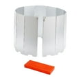 thumbnail image 3 of S SERENABLE Camp Stove Windscreen Foldable Compact Wind Protection for BBQ Cooker Hiking Argent, 3 of 9
