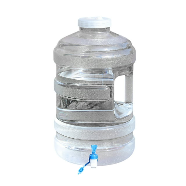 Pichet d'Eau de Camping 6 Gallons avec Robinet, Transparent, Sans BPA, Contenant de Stockage d'Eau, Réservoir d'Eau Extérieur avec Poignée pour la Randonnée, les Sports, l'Approvisionnement d'Urgence en Eau Potable et l'Usage Domestique
