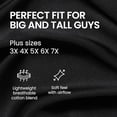 thumbnail image 5 of SOCKS'NBULK 3 Pack of Mens Plus Size Tees Sizes Big & Tall Cotton Tshirt in Navy Color of T-Shirts 6X-Large, 5 of 5