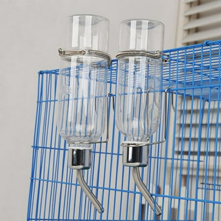 Supersellers Pet Stainless Steel Transparent Drink Feeding Water Bottle for Small Animals Pet Rabbit Bunny Guinea Pig Hamster